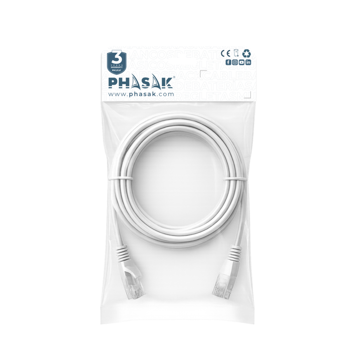 Phasak Cable de red RJ45 UTP PHK 1605 Cat.6 5m Gris