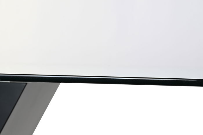 DKD Home Decor Mesa Comedor Moderno Negro Cristal Templado MDF Acero 180 x 90 x 76 cm