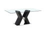 DKD Home Decor Mesa de Comedor de Cristal Templado y MDF Negro 180x90x76