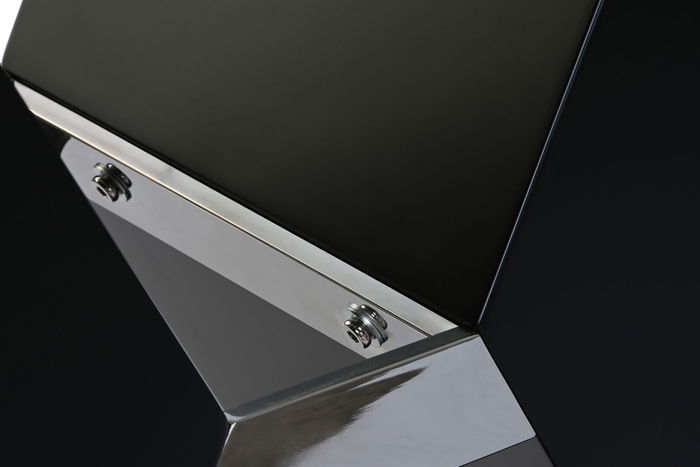 DKD Home Decor Mesa Comedor Moderno Negro Cristal Templado MDF Acero 180 x 90 x 76 cm