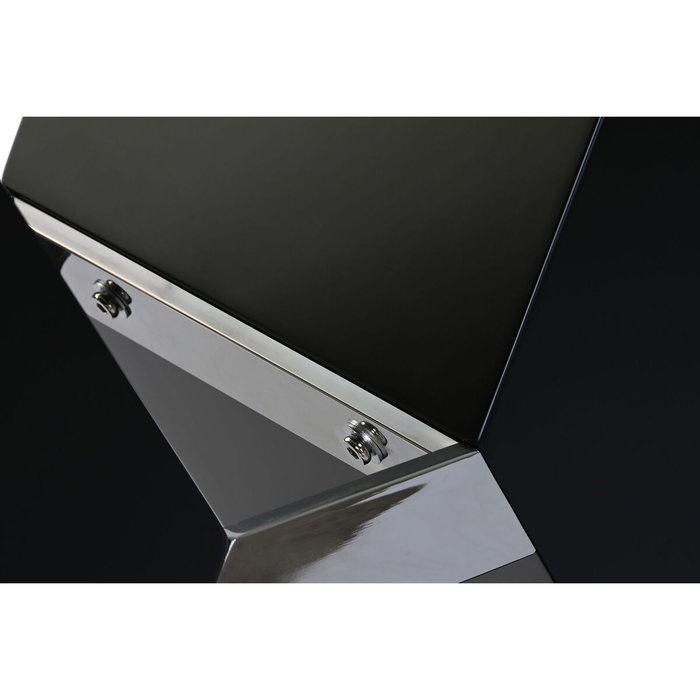 DKD Home Decor Mesa de Comedor de Cristal Templado y MDF Negro 180x90x76