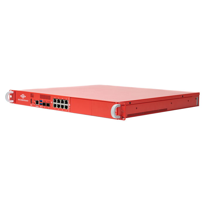 Securepoint RC350R G6 Cortafuegos, Firewall de Rack 1U, 38 Gbit/s, VPN 4.1 Gbit/s, 250 Usuarios, 8 Puertos LAN, 2 SFP+