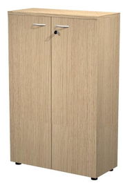 Artexport Armario Medio Presto Con Puertas 2 Estantes Regulables Trasera Roble 80x35x120 cm