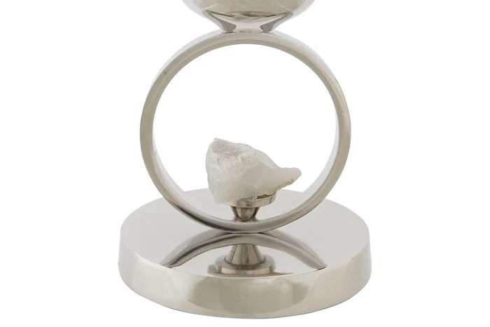 DKD Home Decor Jarrón de Cristal y Aluminio Champán 15x15x44 cm