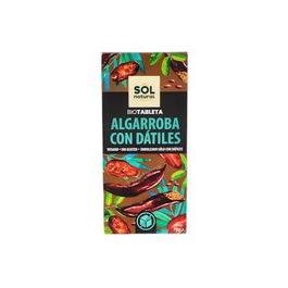 SOLNATURAL Tableta Algarroba Con Dátiles 70Gr Bio Sg Vegan