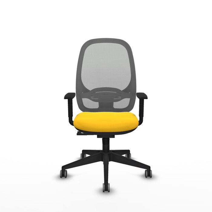 PIQUERAS Y CRESPO Silla de oficina Cilanco con mecanismo Sincro, Amarillo y Gris PIQUERAS Y CRESPO Silla de oficina Cilanco con mecanismo Sincro, Amarillo y Gris
