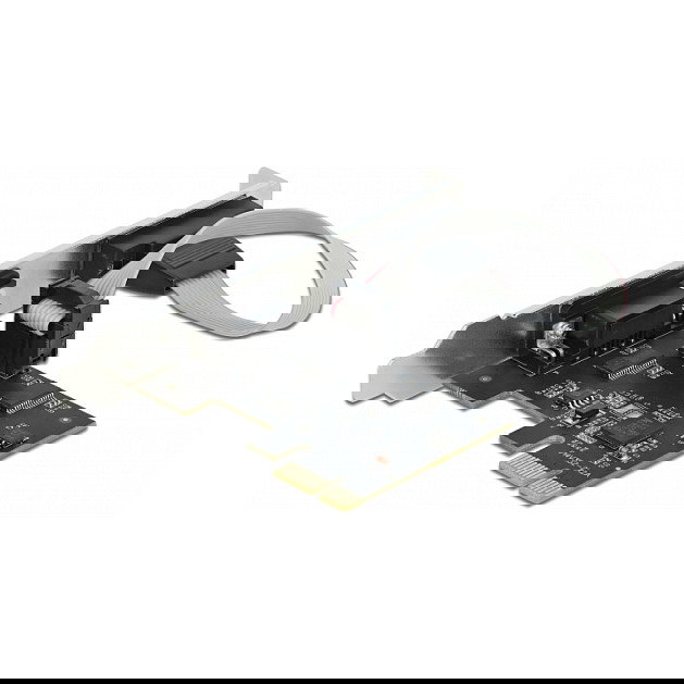 DeLOCK 2x seriell PCI Express Adapter, Tarjeta PCIe x1 a 2 Puertos Serie RS-232, Compatible con Windows 10 y 8.1, Controladores Incluidos