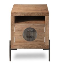 DKD Home Decor Mesita De Noche Oriental 40 x 61 x 44 cm Acacia y Metal