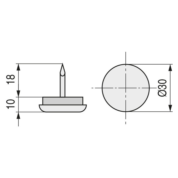 Herrajes Alk Quitarruido con Punta Hierro Níquel 30mm Set de 200 Herrajes Alk Quitarruido con Punta Hierro Níquel 30mm Set de 200