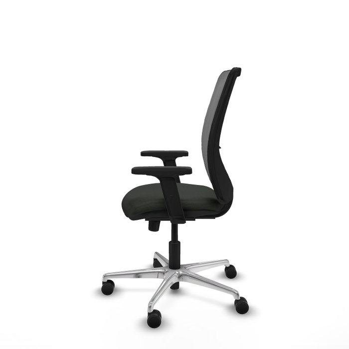 PIQUERAS Y CRESPO Silla de oficina Zulema con mecanismo Sincro, Tela Negra y Malla Gris