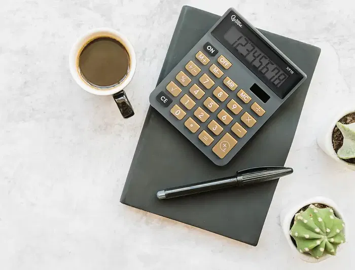 Liderpapel xf18 Calculadora de sobremesa, 8 dígitos, solar y pilas, gris, 127x105x24 mm