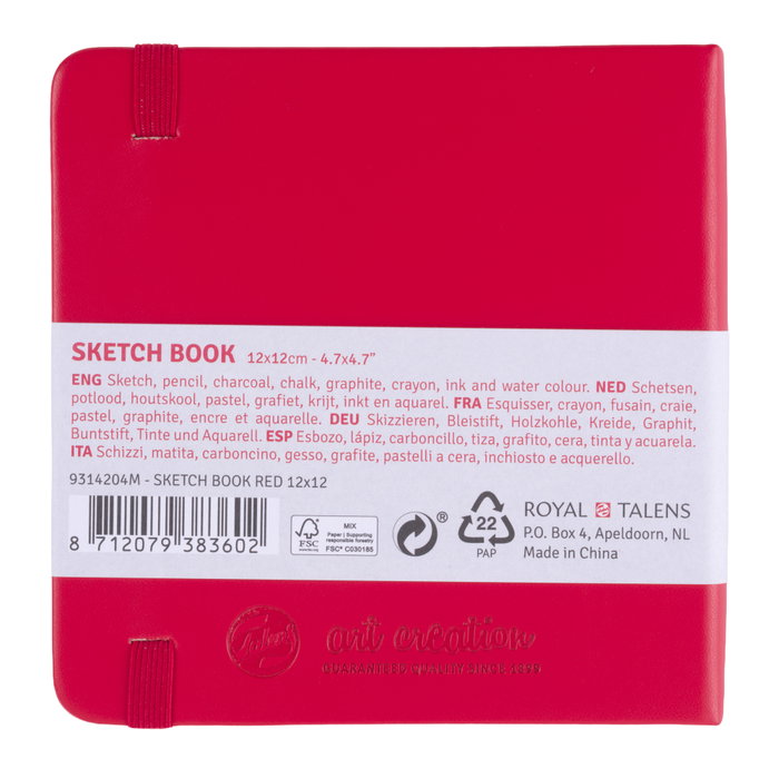 Talens Art Creation Cuaderno de Bocetos Rojo 12 x 12 cm 140 g 80 Hojas Talens Art Creation Cuaderno de Bocetos Rojo 12 x 12 cm 140 g 80 Hojas