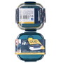 Quid Recipiente Cuadrado Hermético de Vidrio Astral 80cl Azul