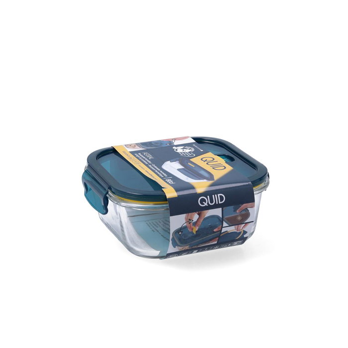Recipiente Cuadrado Hermético Vidrio Astral Quid 15,7x15,7x7,4 cm - 80 cL Recipiente Cuadrado Hermético Vidrio Astral Quid 15,7x15,7x7,4 cm - 80 cL