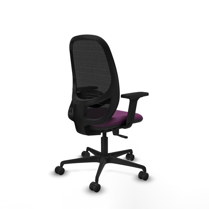 PIQUERAS Y CRESPO Silla de oficina Cilanco con mecanismo Sincro, Morado y Negro