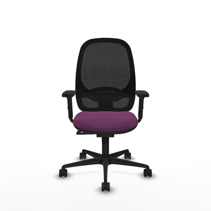 PIQUERAS Y CRESPO Silla de oficina Cilanco con mecanismo Sincro, Morado y Negro