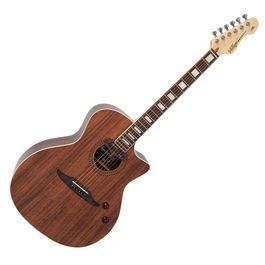 VINTAGE Revo Elektra Acacia Silk Guitarra Electroacústica con Diseño Retro Híbrido