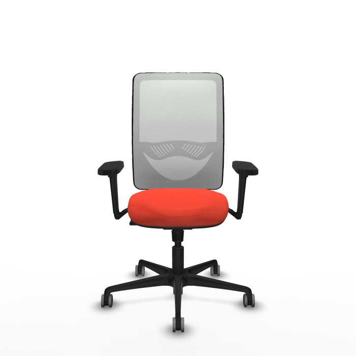 PIQUERAS Y CRESPO Silla de oficina Zulema Naranja oscuro y Blanco con mecanismo Sincro PIQUERAS Y CRESPO Silla de oficina Zulema Naranja oscuro y Blanco con mecanismo Sincro