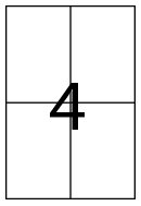 Fabrisa Etiquetas Adhesivas Multifunción 105x148mm Blanco