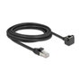 DeLOCK Cable de extensión de red RJ45 a RJ45 Cat.6 F/UTP 3 m Negro 90°