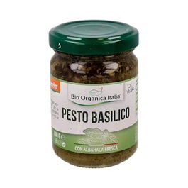 Bio Organica Italia Pesto de Albahaca Vegano 140g Demeter