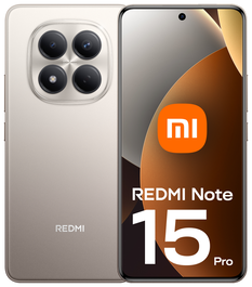 Xiaomi Redmi Note 15 Pro 4G 6.77" 256 GB 8 GB RAM 200 MP Cámara Triple 6500 mAh Batería Color Titanio - 17.2 cm
