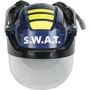 Klein Disfraz Casco SWAT 8809 - Visera Retráctil con Auriculares y Micrófonos de Imitación, para Policía, para Mayores de 3 Años
