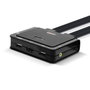 LINDY Interruptor KVM 42345 de 2 puertos HDMI 2.0 4K Ultra HD - Negro, Montaje en Rack