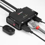 LINDY Interruptor KVM 42345 de 2 puertos HDMI 2.0 4K Ultra HD - Negro, Montaje en Rack