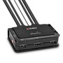 LINDY Interruptor KVM 42345 de 2 puertos HDMI 2.0 4K Ultra HD - Negro, Montaje en Rack