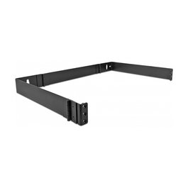 DeLOCK Rack de Montaje en Pared 1U Plegable Negro para Dispositivos de 19 Pulgadas, Base para Rack, Metal - Modelo de 490 x 300 x 44 mm