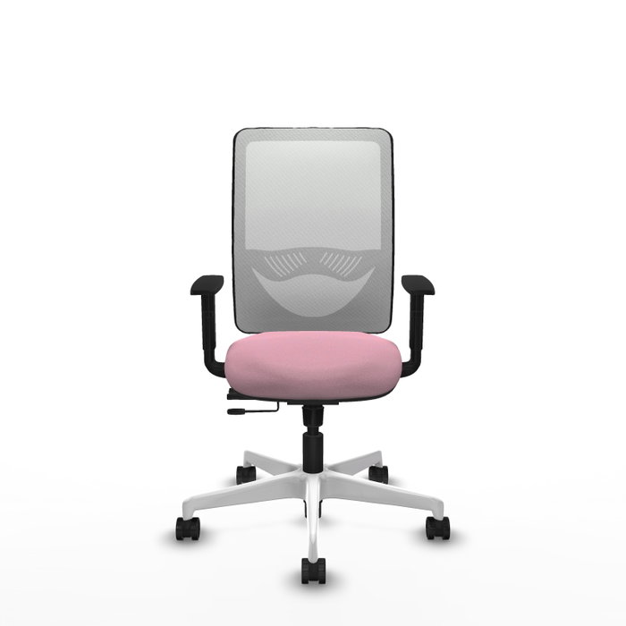 PIQUERAS Y CRESPO Silla de oficina Zulema Rosa y Blanca