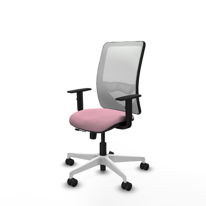 PIQUERAS Y CRESPO Silla de oficina Zulema Rosa y Blanca