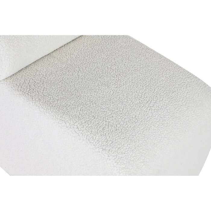 DKD Home Decor Descalzadora de Madera DM y Poliéster Blanco