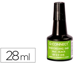 Q-connect Tinta tampon negro 28 ml