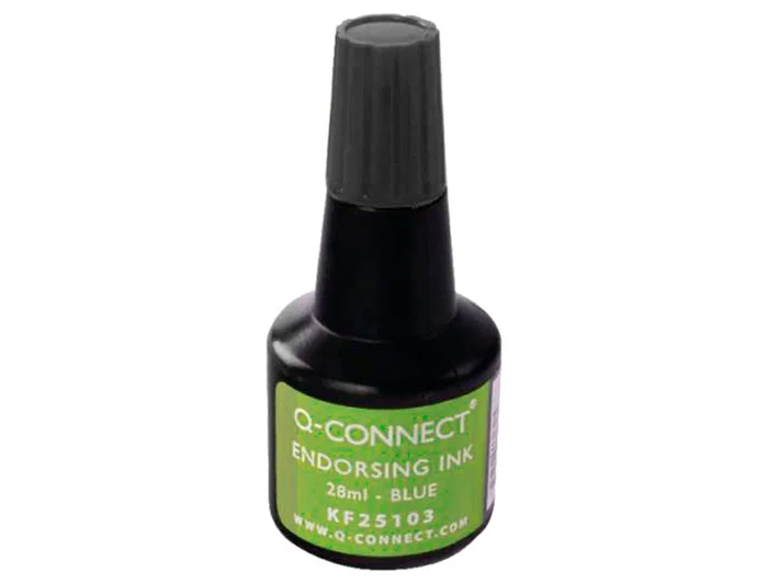 Q-connect Tinta tampon negro 28 ml