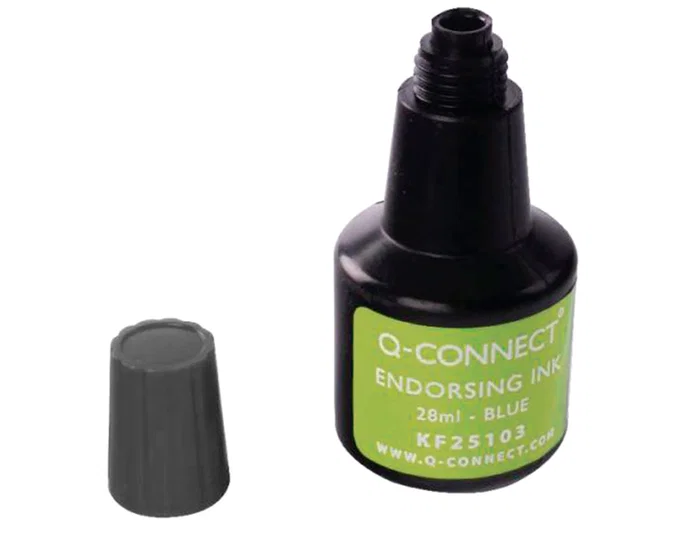 Q-connect Tinta tampon negro 28 ml