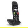 Gigaset E290A Teléfono Inalámbrico DECT Analógico con Contestador, Pantalla 2 Pulgadas, 150 Contactos, Botones Grandes, Negro