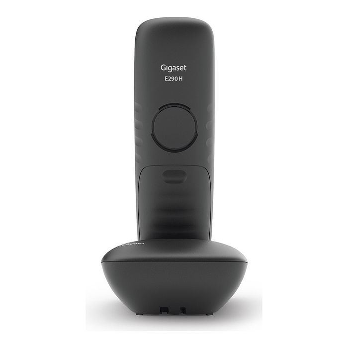 Gigaset E290A Teléfono Inalámbrico DECT Analógico con Contestador, Pantalla 2 Pulgadas, 150 Contactos, Botones Grandes, Negro