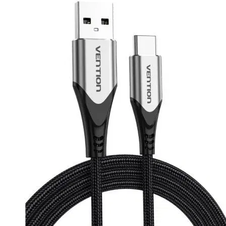 Vention CODHH Cable USB 2.0 Tipo-C Macho a Macho 2 Metros Gris Carga Rápida 3A 480Mbps