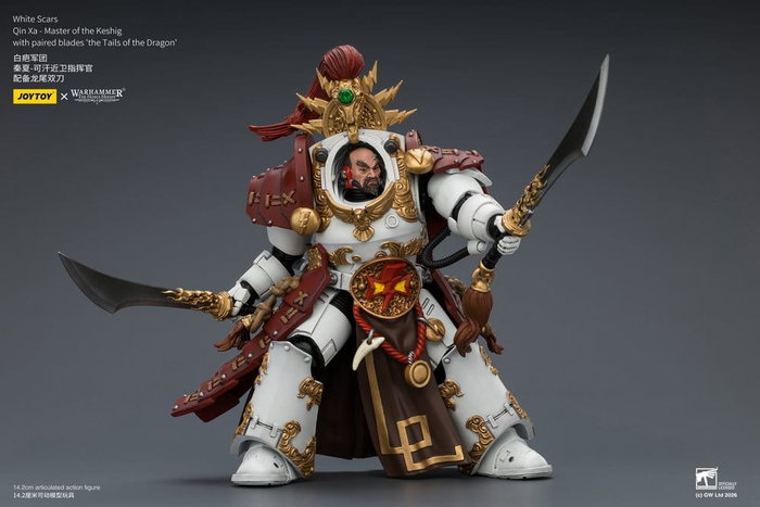 Joy Toy Warhammer The Horus Heresy White Scars Qin Xa - Master of the Keshig 14 cm
