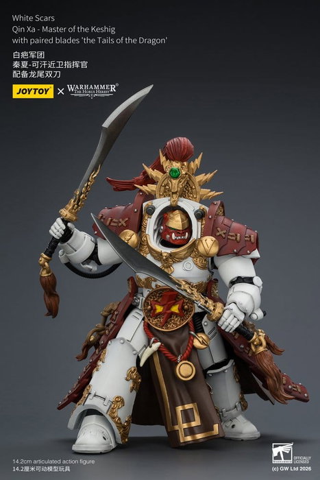 Joy Toy Warhammer The Horus Heresy White Scars Qin Xa - Master of the Keshig 14 cm