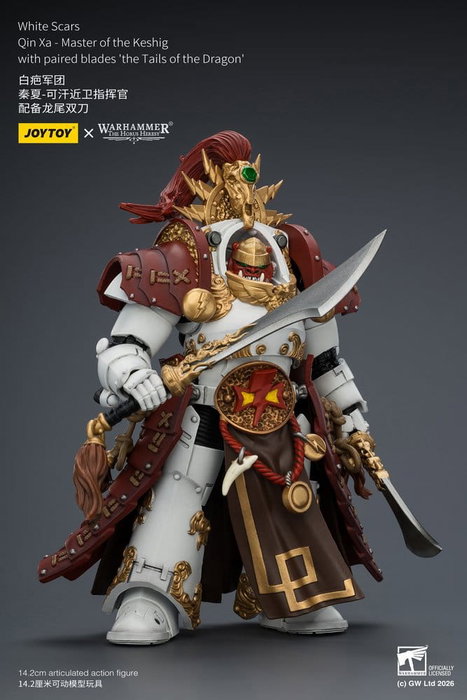 Joy Toy Warhammer The Horus Heresy White Scars Qin Xa - Master of the Keshig 14 cm