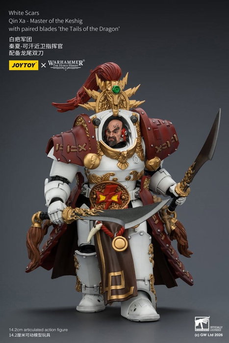 Joy Toy Warhammer The Horus Heresy White Scars Qin Xa - Master of the Keshig 14 cm