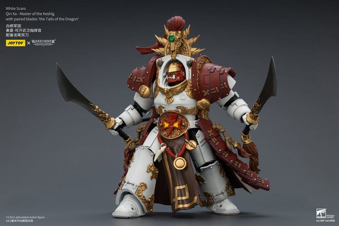 Joy Toy Warhammer The Horus Heresy White Scars Qin Xa - Master of the Keshig 14 cm