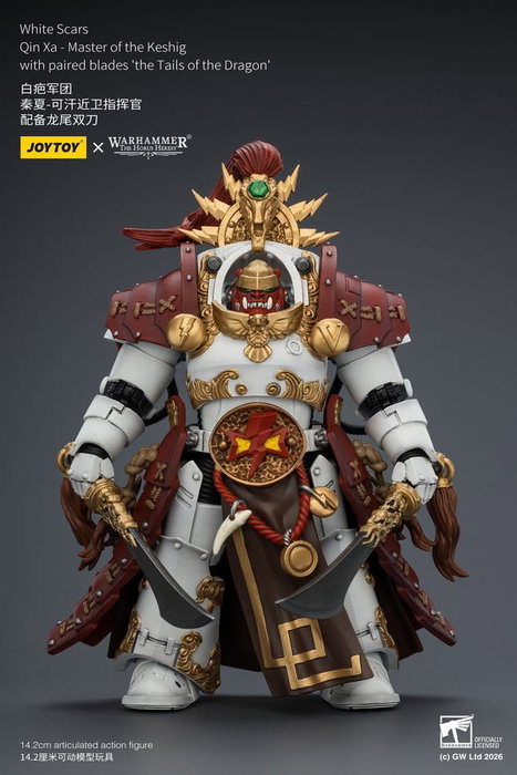 Joy Toy Warhammer The Horus Heresy White Scars Qin Xa - Master of the Keshig 14 cm