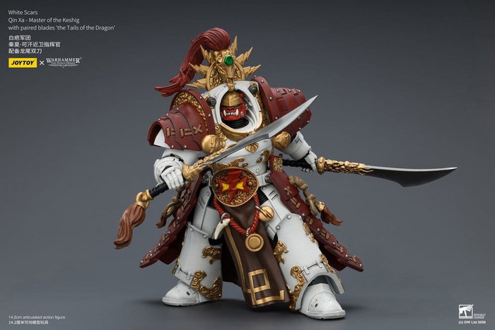 Joy Toy Warhammer The Horus Heresy White Scars Qin Xa - Master of the Keshig 14 cm