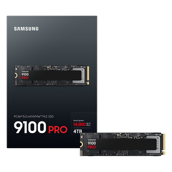 Samsung MZ-VAP4T0 4TB 9100 PRO NVMe PCIe 5.0 SSD M.2 2280 14800 MB/s