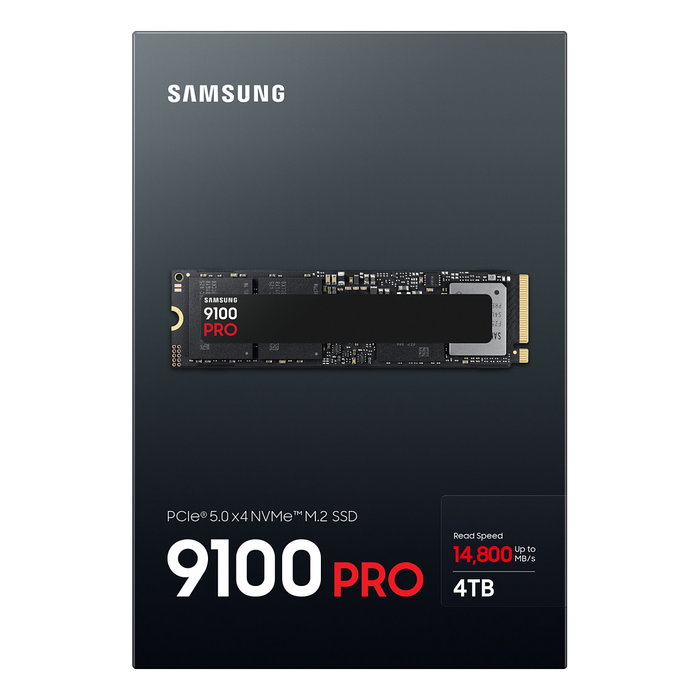 Samsung MZ-VAP4T0 4TB 9100 PRO NVMe PCIe 5.0 SSD M.2 2280 14800 MB/s