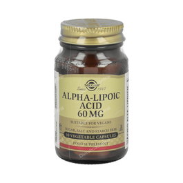 SOLGAR Acido Alfa Lipoico 60Mg 30Vegicaps Contribuye Metabolismo Glucosa